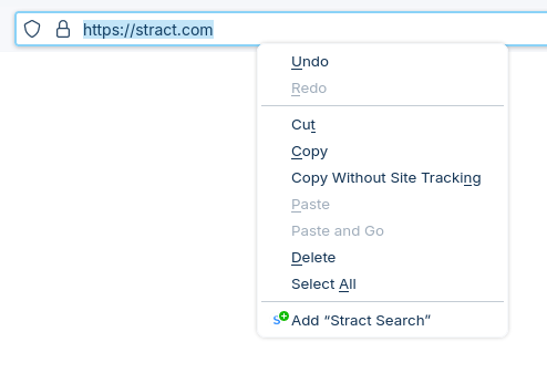 Add Stract to Search button